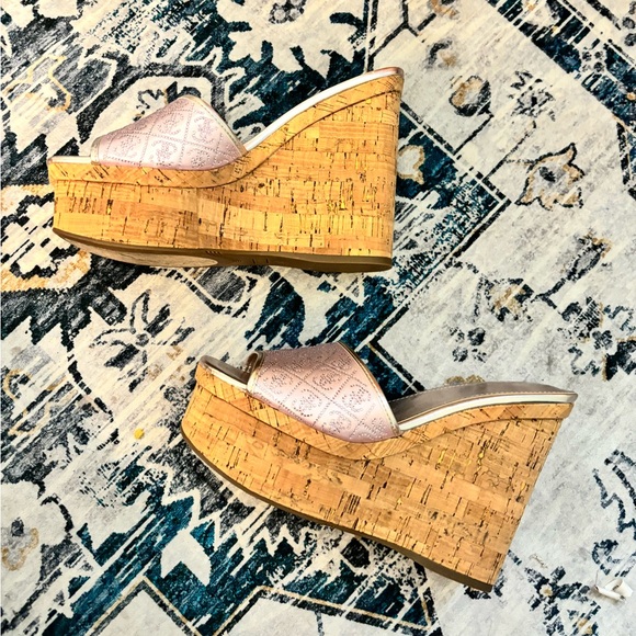 Guess Pink Bedazzled Wedges - Picture 2 of 5